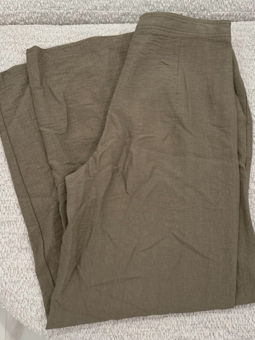 DKNY Men's Olive-Tone Linen Blend Chinos